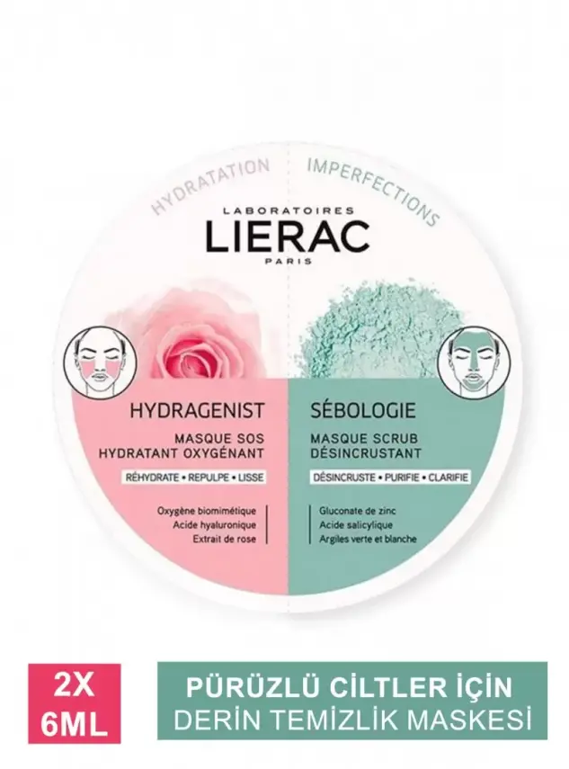 Lierac Hydragenist & Sebologie Duo Mask 2x6 ml - 2