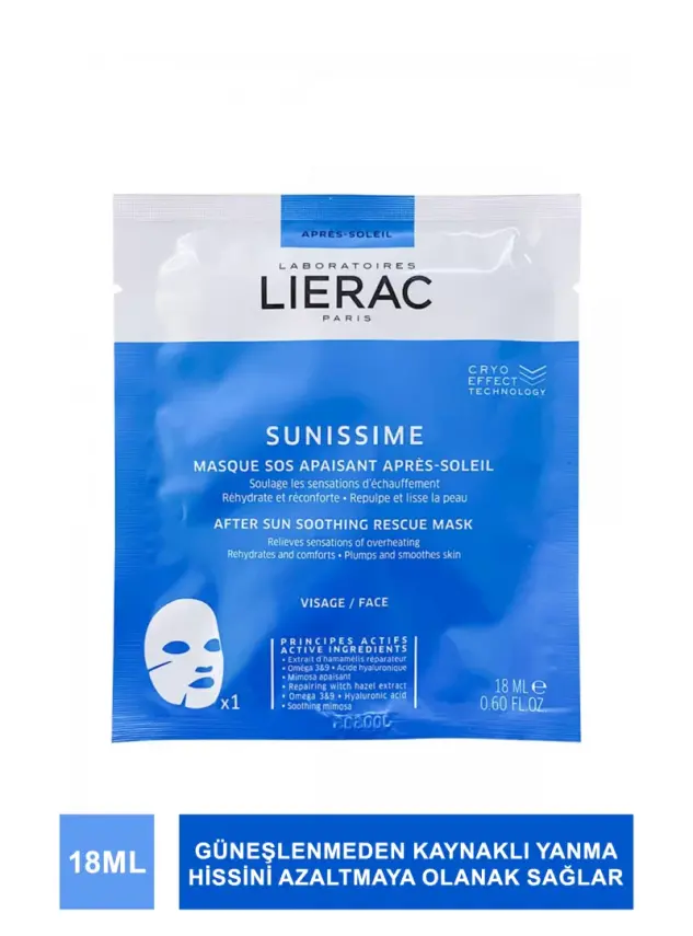 Lierac Sunissime After Sun Soothing Rescue Mask 18 ml Güneş Sonrası Nemlendirici ve Yatıştırıcı Maske - 2