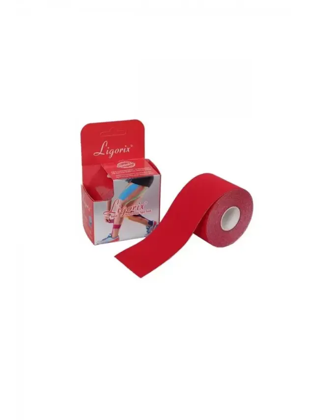 Ligorix Kinesio Tape Ağrı Bandı 5cm x 5m - Kırmızı - - 1