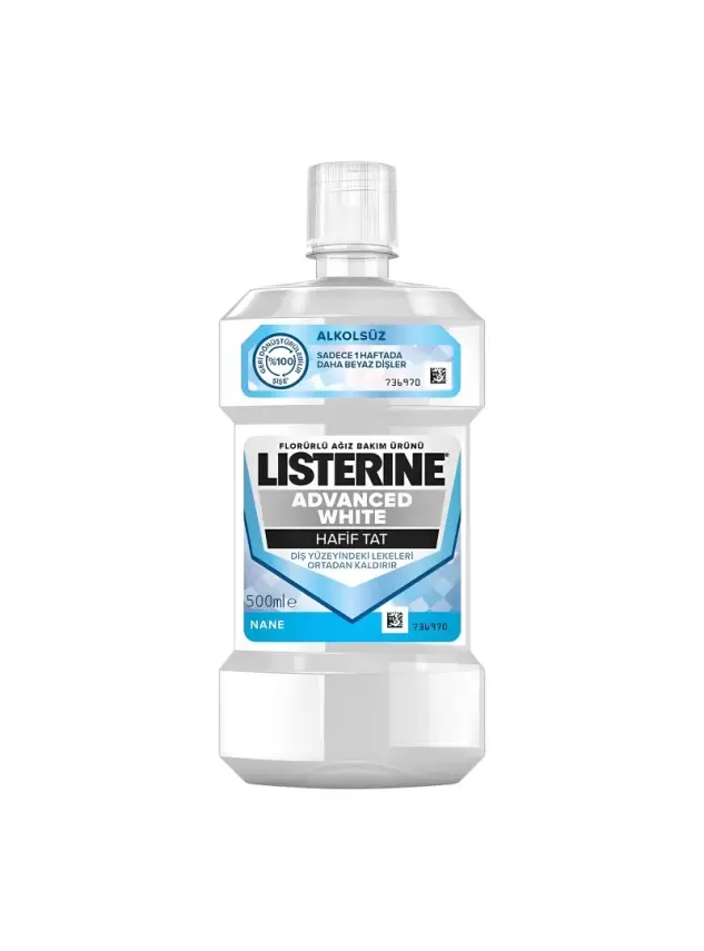Listerine Advanced White Diş Beyazlatıcı Ağız Gargarası 500 ml - Nane Aromalı - 2