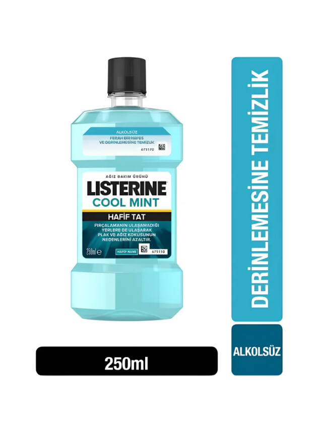 Listerine Cool Mint Hafif Tat Alkolsüz Ağız Gargarası 250 ml - Hafif Nane - Listerine
