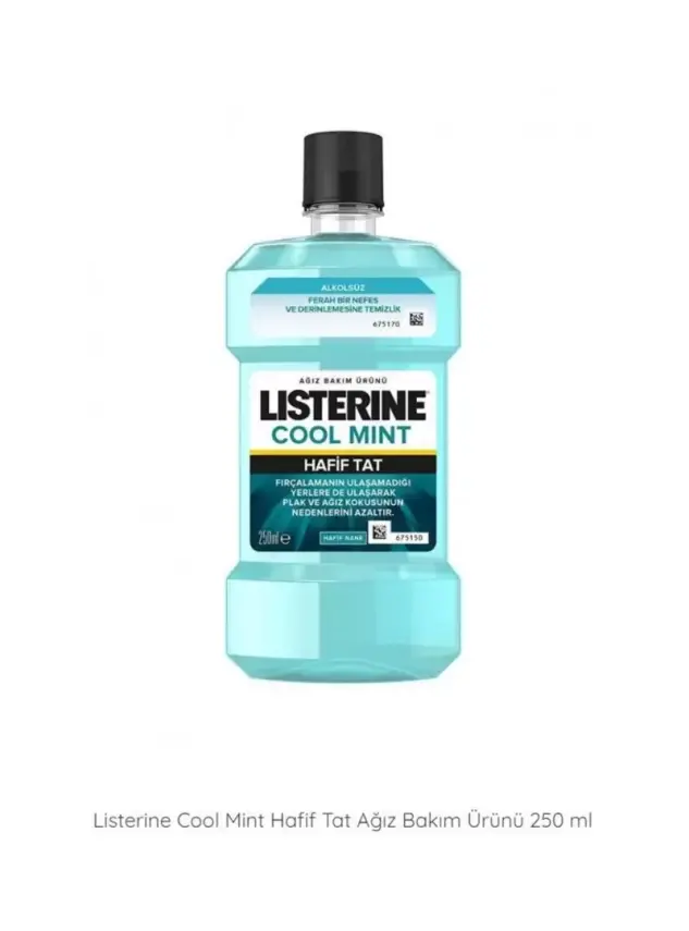 Listerine Cool Mint Hafif Tat Alkolsüz Ağız Gargarası 250 ml - Hafif Nane - 2