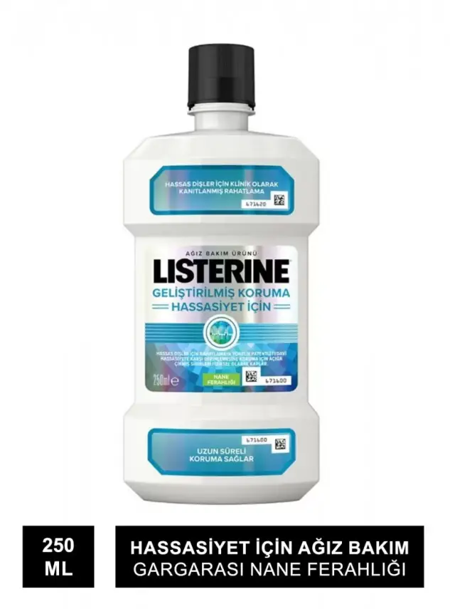 Listerine Hassasiyet İçin Ağız Bakım Gargarası Nane Ferahlığı 250 ml - 1