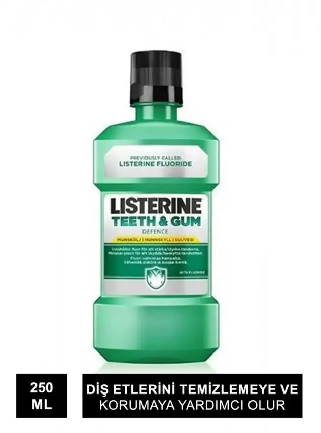 Listerine Teeth & Gum Defence Ağız Gargarası 250 ml - Ferah Nane - 1