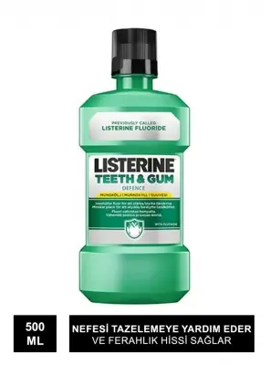 Listerine Teeth & Gum Defence Ağız Gargarası 500 ml - Ferah Nane - 1