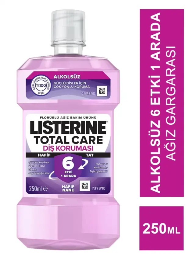 Listerine Total Care Diş Koruması Ağız Gargarası - Alkolsüz 250 ml - 1