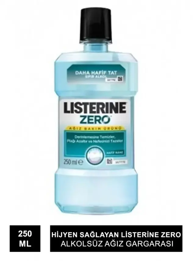 Listerine Zero Alkolsüz Ağız Gargarası 250 ml - Hafif Nane - 1