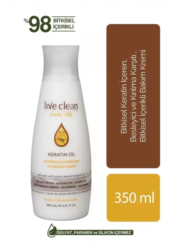 Live Clean Keratin Oil Conditioner 350 ml - 1