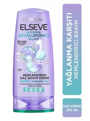 Loreal Elseve Hydra Pure Yağlanma Karşıtı Saç Kremi 250 ml - 1