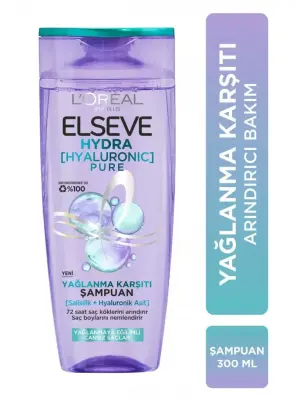 Loreal Elseve Hydra Pure Yağlanma Karşıtı Saç Şampuanı 300 ml - 1