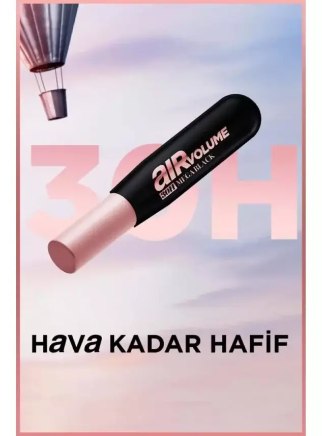Loreal Paris Air Mega Black Maskara - 30 Saate Kadar Kalıcı - Ekstra Siyah 9.4ml - 5