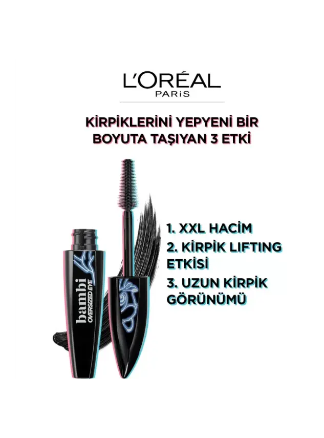 Loreal Paris Bambi Oversized Eye Maskara - Siyah 8.9ml - 1