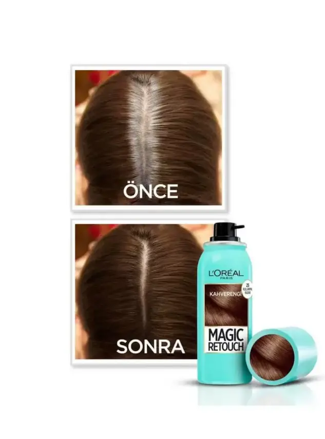 Loreal Paris Beyaz Saçlar İçin Kapatıcı Saç Spreyi - Kahverengi - 75 ml - 3