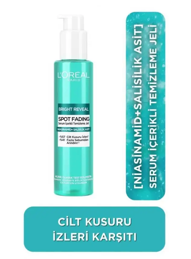 Loreal Paris Bright Reveal Spot Fading - Serum İçerikli Temizleme Jeli - Hassas / Akneli Ciltler - 150 ml - 1