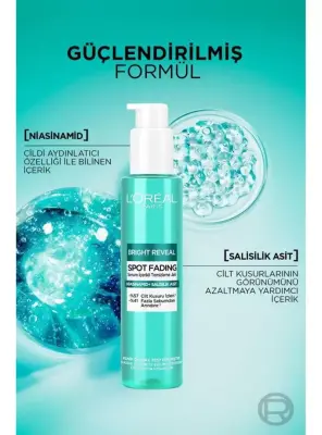 Loreal Paris Bright Reveal Spot Fading - Serum İçerikli Temizleme Jeli - Hassas / Akneli Ciltler - 150 ml - 5