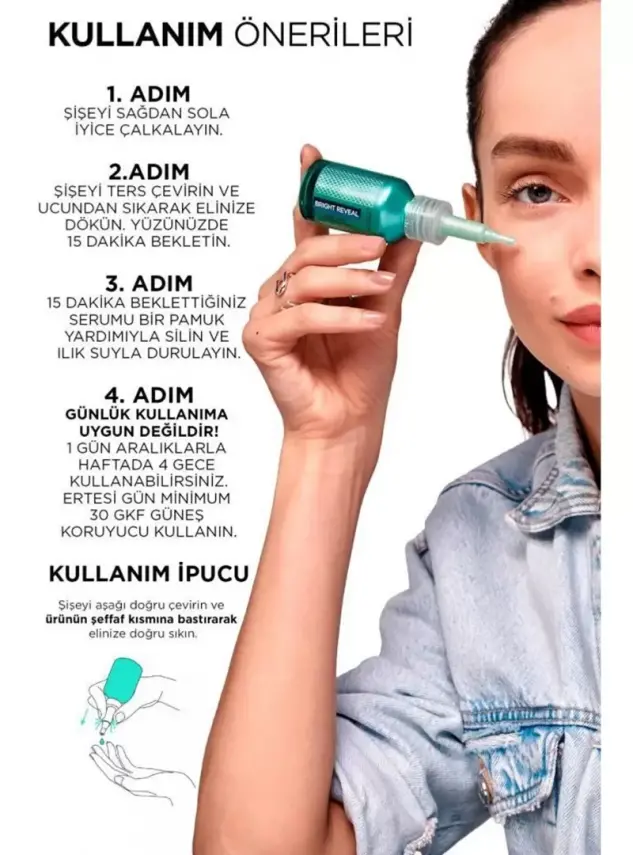Loreal Paris Bright Reveal - Yenileyici Peeling Serum - 25 ml - 5