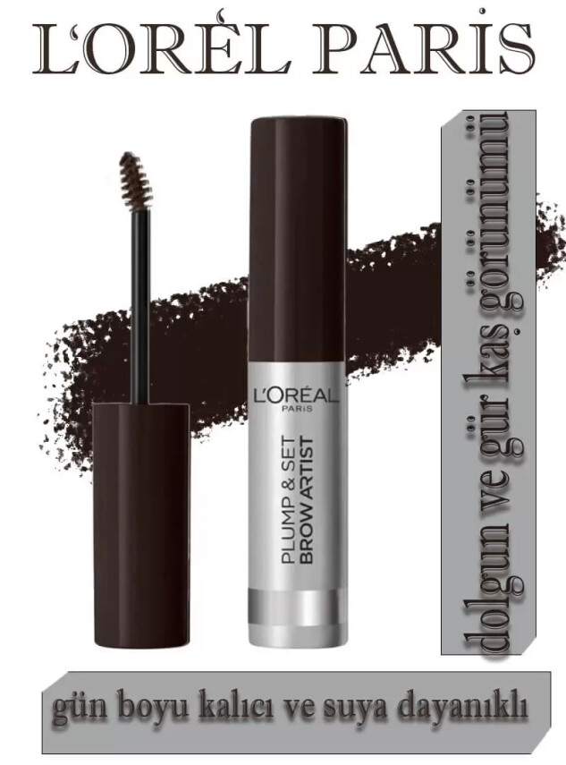 Loreal Paris Brow Artist Plump & Set Dolgun Görünüm Veren Kaş Sabitleyici Maskara - 109 Ebony - Loreal