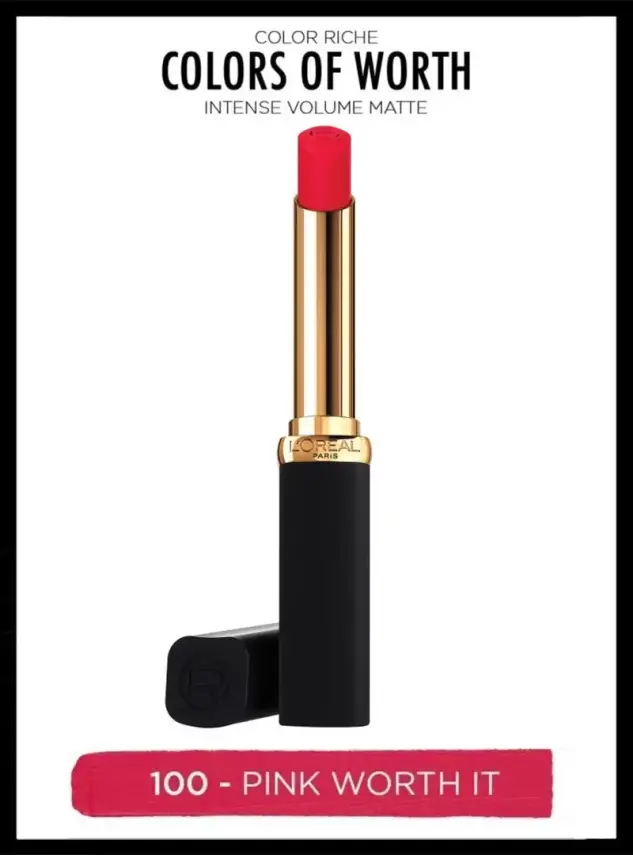 Loreal Paris Color Riche Intense Volume Matte Ruj - 100 Pink Worth It - 1