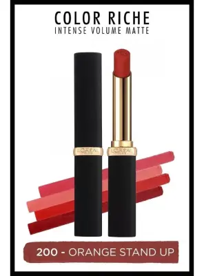 Loreal Paris Color Riche Intense Volume Matte Ruj - 200 Orange Stand Up - Loreal