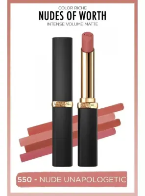 Loreal Paris Color Riche Intense Volume Matte Ruj - 550 Nude Unapologetic - Loreal
