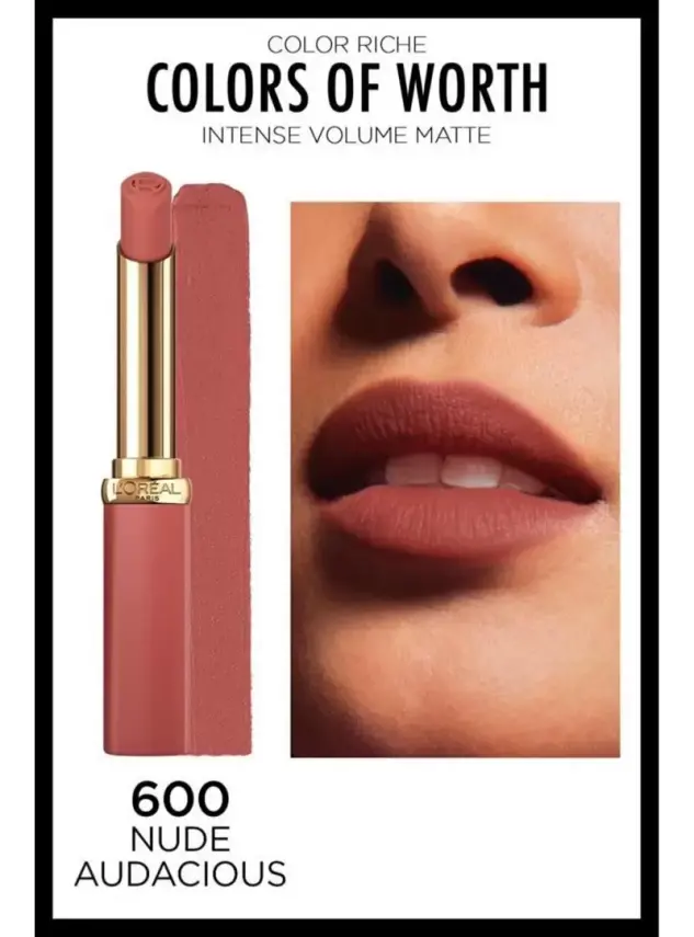 Loreal Paris Color Riche Intense Volume Matte Ruj - 600 Nude Audacious - 3