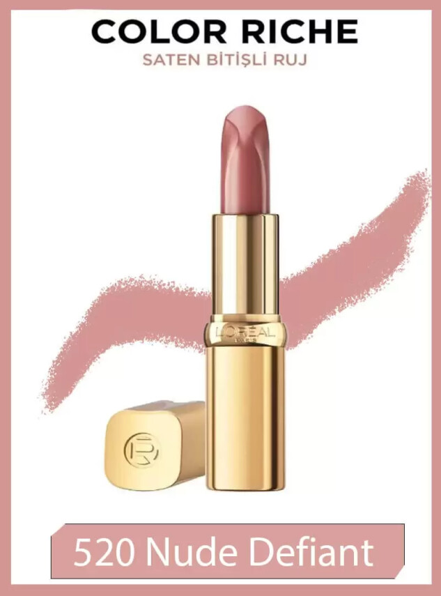 Loreal Paris Color Riche Saten Bitişli Ruj - 520 Nude Defiant - Loreal