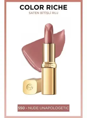 Loreal Paris Color Riche Saten Bitişli Ruj - 550 Nude Unapologetic - 1