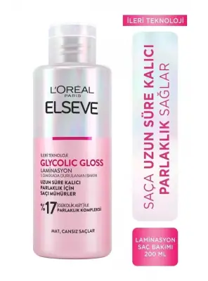 Loreal Paris Elseve Glycolic Gloss Laminasyon 5 Dakikada Durulanan Bakım 200 ml - 2