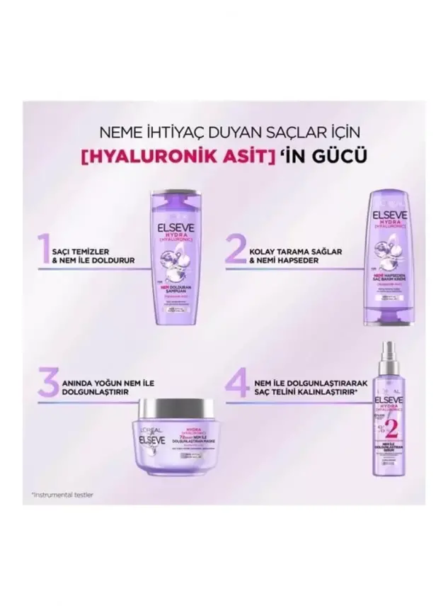 Loreal Paris Elseve Hydra - Hyaluronic - Nem Dolduran Şampuan 390 ml - 6