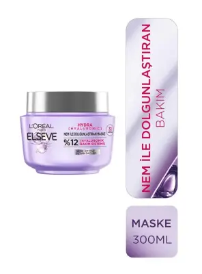 Loreal Paris Elseve Hydra - Hyaluronic - Nem ile Dolgunlaştıran Maske 300 ml - 1