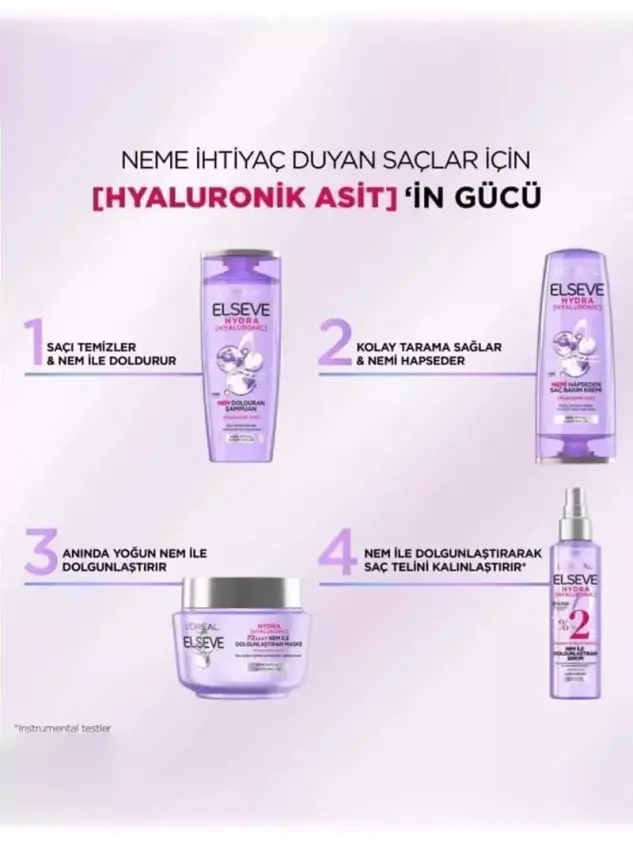 Loreal Paris Elseve Hydra - Hyaluronic - Nemi Hapseden Saç Bakım Kremi 390 ml - 6