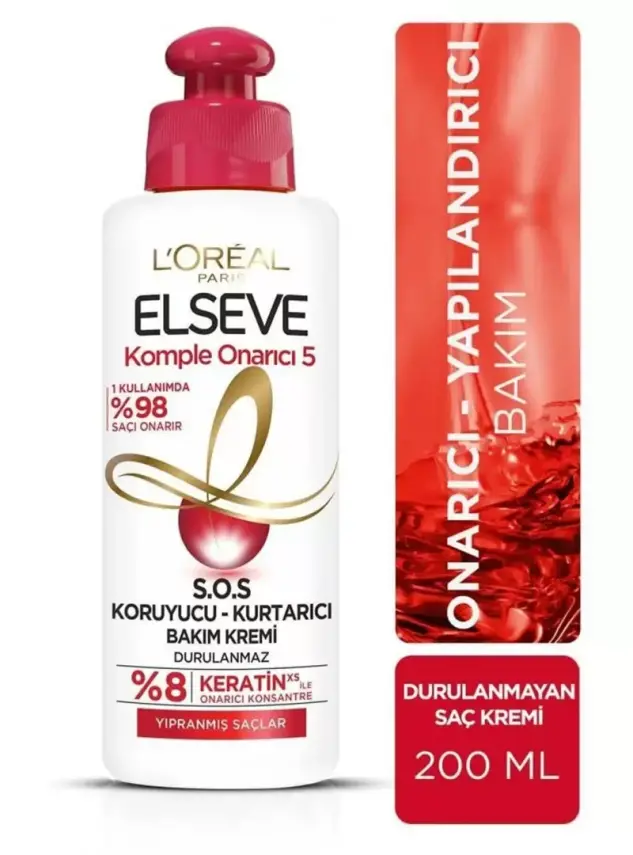 Loreal Paris Elseve Komple Onarıcı 5 S.O.S Koruyucu - Kurtarıcı Bakım Kremi 200 ml - 1