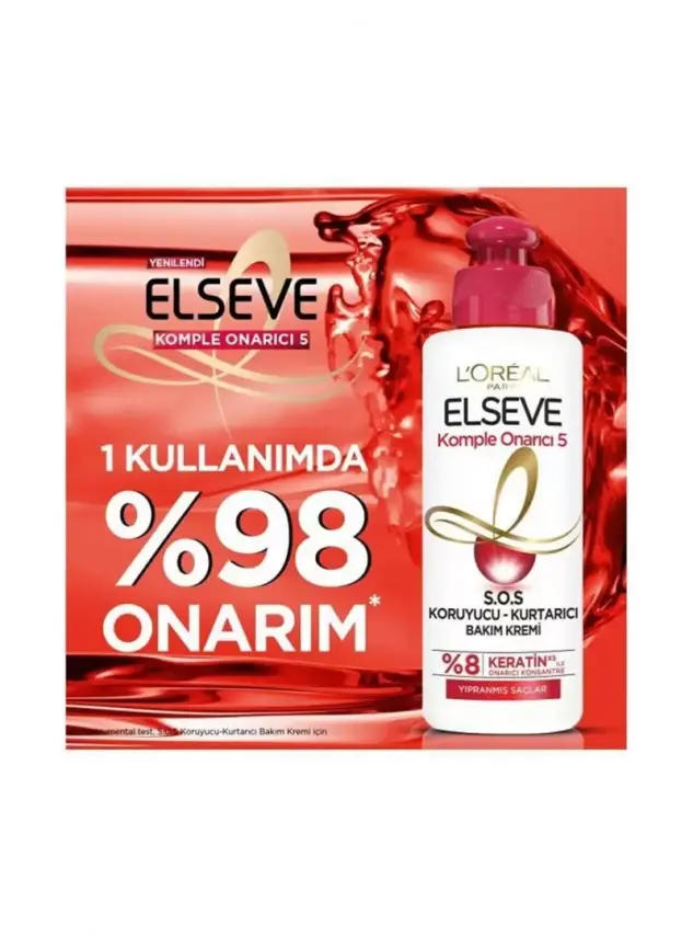Loreal Paris Elseve Komple Onarıcı 5 S.O.S Koruyucu - Kurtarıcı Bakım Kremi 200 ml - 4