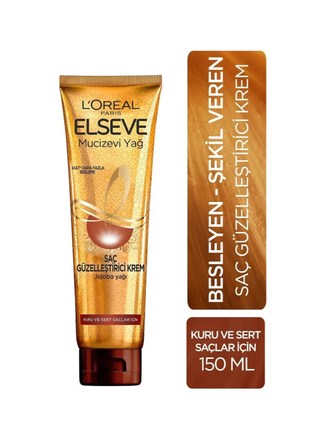 Loreal Paris Elseve Mucizevi Yağ Saç Güzelleştirici Krem 150 ml - Kuru ve Sert Saçlar - Loreal