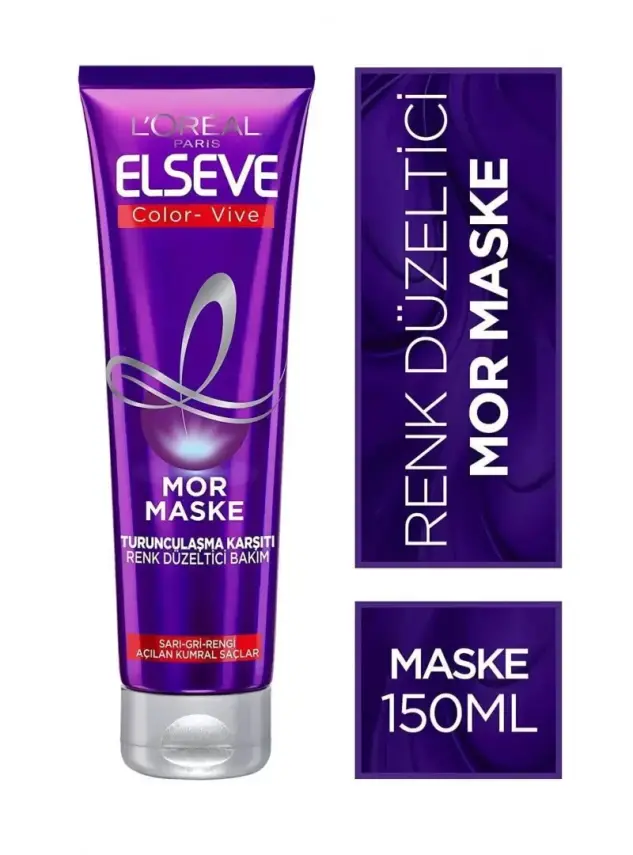 Loreal Paris Elseve Turunculaşma Karşıtı Renk Düzeltici Mor Maske 150 ml - 1