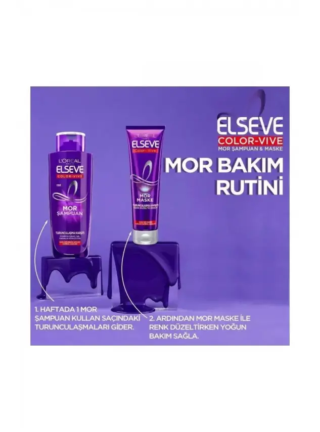 Loreal Paris Elseve Turunculaşma Karşıtı Renk Düzeltici Mor Maske 150 ml - 5
