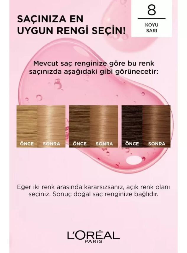 Loreal Paris Excellence Creme 8 Koyu Sarı Saç Boyası - Loreal