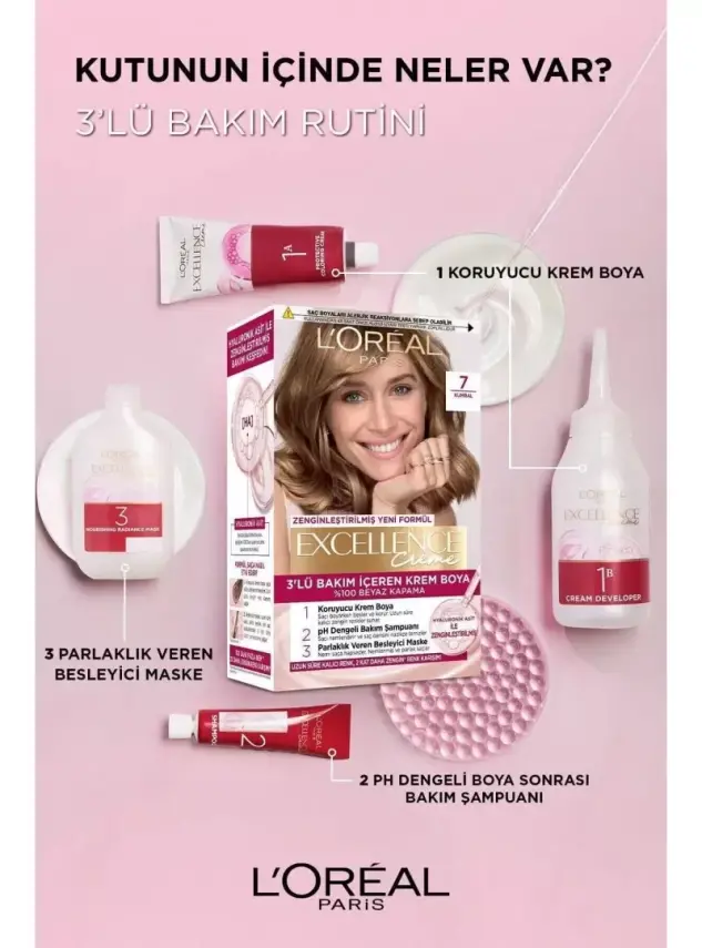 Loreal Paris Excellence Creme 8 Koyu Sarı Saç Boyası - 4
