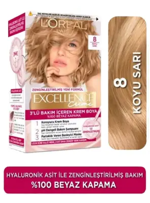 Loreal Paris Excellence Creme 8 Koyu Sarı Saç Boyası - 7