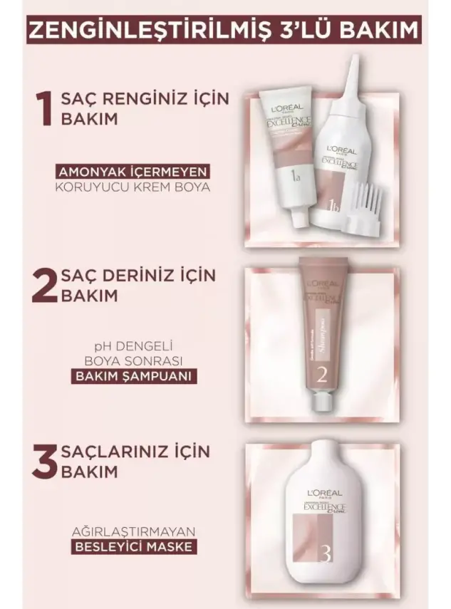 Loreal Paris Excellence Creme Nude Renkler Saç Boyası – 4u Nude Kahve - 4