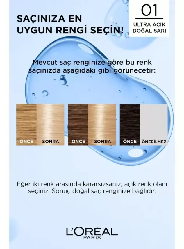 Loreal Paris Excellence Creme Saç Boyası 01 Ultra Açık Doğal Sarı - 3