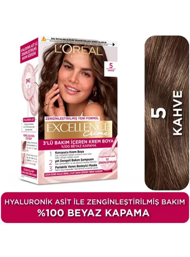 Loreal Paris Excellence Creme Saç Boyası - 5 Kahve - 1