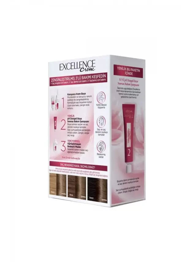 Loreal Paris Excellence Creme Saç Boyası - 6.1 Küllü Açık Kahve - 6