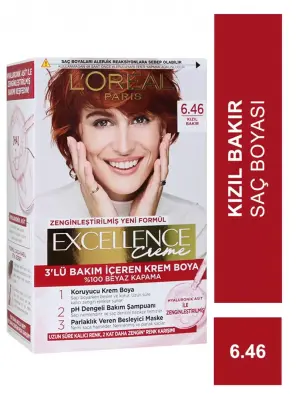 Loreal Paris Excellence Creme Saç Boyası – 6.46 Kızıl Bakır - 1