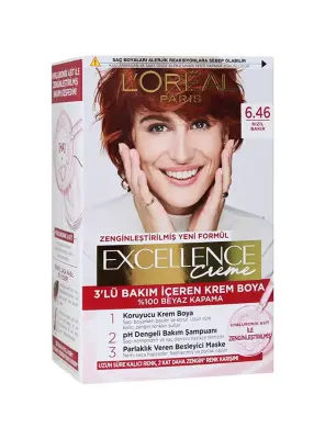 Loreal Paris Excellence Creme Saç Boyası – 6.46 Kızıl Bakır - 2
