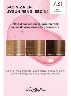 Loreal Paris Excellence Creme Saç Boyası - 7.31 Bal Köpüğü - 3