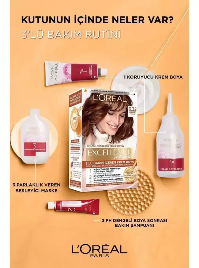 Loreal Paris Excellence Intense Saç Boyası 6.32 Karamel Kahve - 2