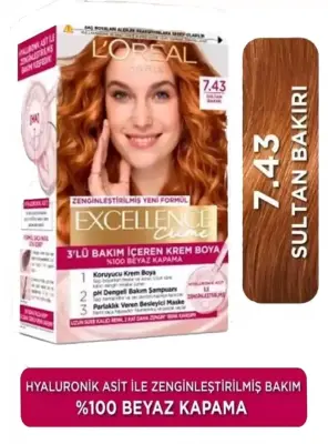 Loreal Paris Excellence Intense Saç Boyası 7.43 Sultan Bakırı - 5