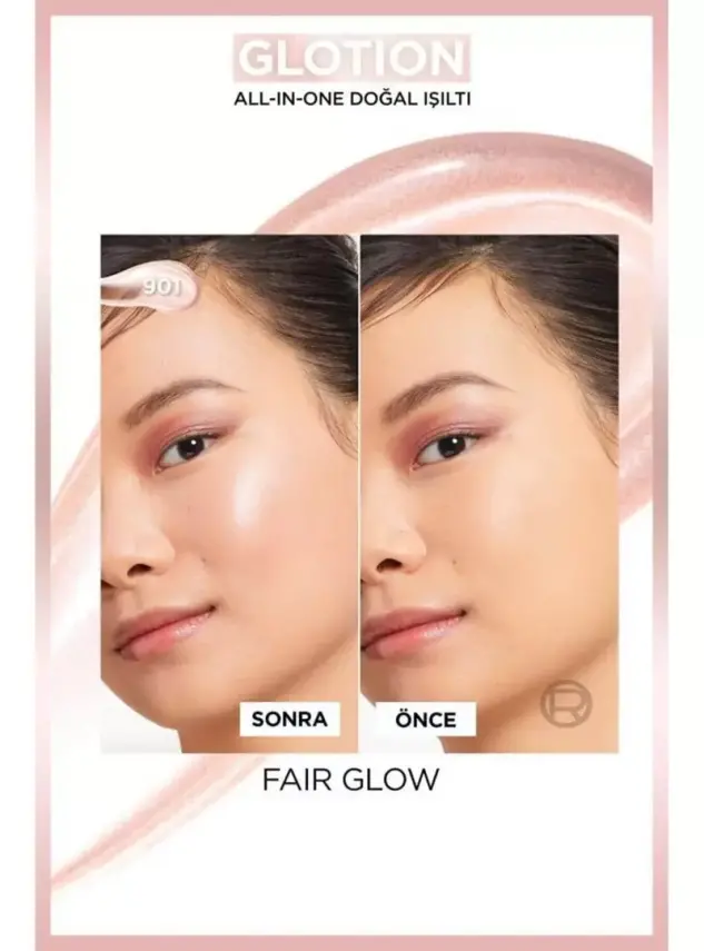 Loreal Paris Glotion All-In-One Doğal Işıltı - 901 Fair Glow - 6