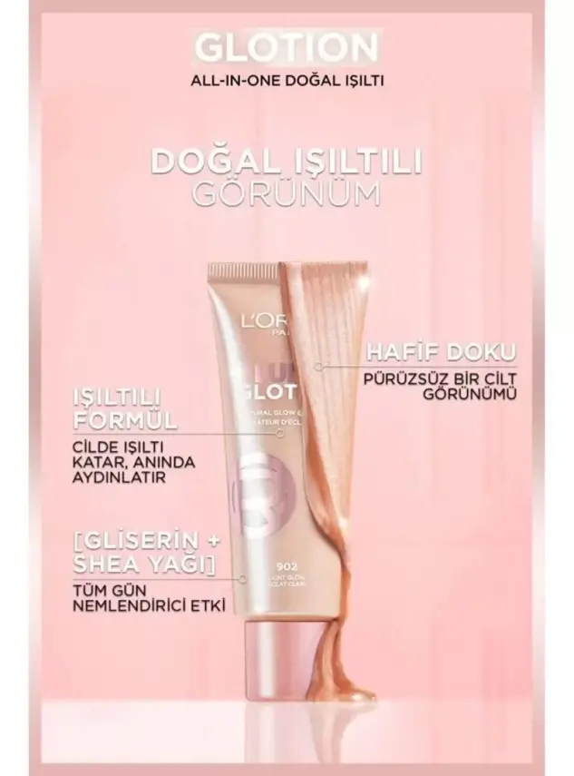 Loreal Paris Glotion All-In-One Doğal Işıltı - 902 Light Glow - 3